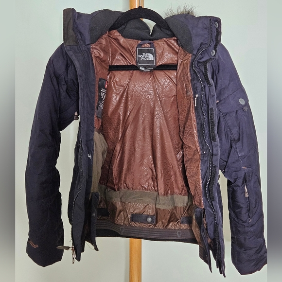 North Face Winter Ski/Snowboard Jacket Black/Brown Size XS - Picture 3 of 4